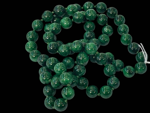 Green jade style bead necklace.
