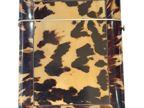 Victorian tortoiseshell card case.