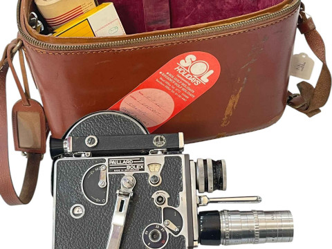 Bolex cine camera in case.