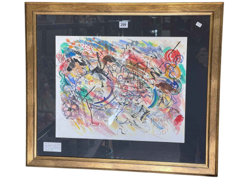 G W Maughan, Pop Art of the 50's, watercolour, signed and dated 1994,...