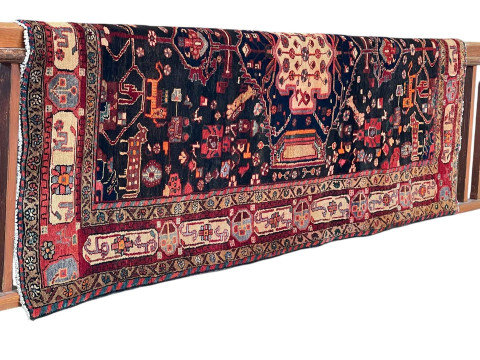 Hand knotted Persian carpet 3.35 by 1.67.