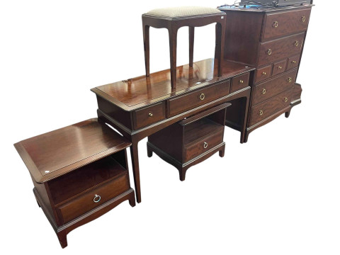 Stag Minstrel six piece bedroom suite comprising three drawer dressing...