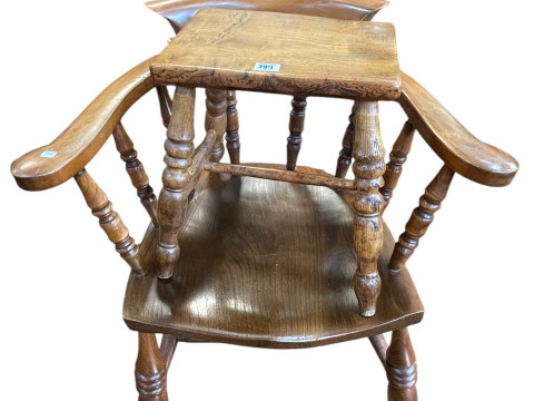 Captains chair and turned leg stool.