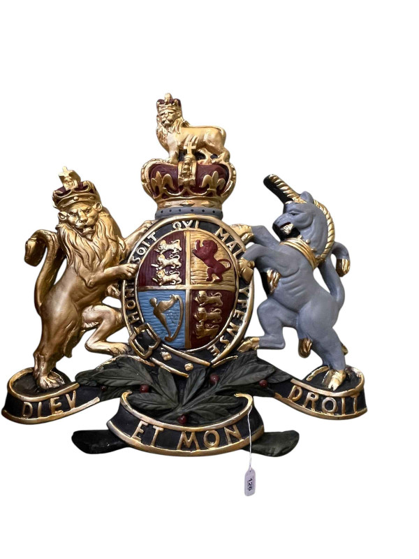 Composite painted Coat of Arms.