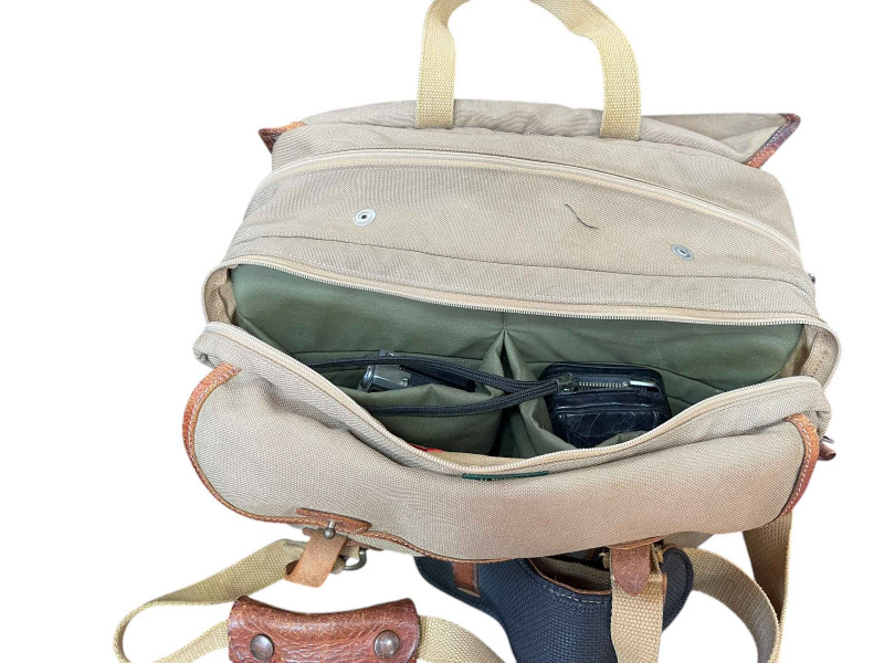 M Billingham, Lye, Stourbridge camera bag including various cameras and lenses.