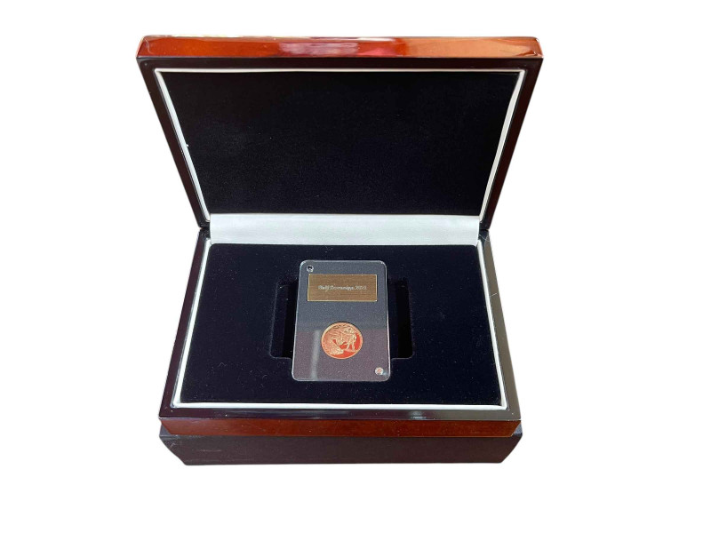 2021 The Dragon Conquered half sovereign. Issued by The London Mint Office. With box and certificate.