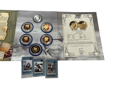 Royal Air Force The Battle of Britain coin set. Including 9ct two crowns...