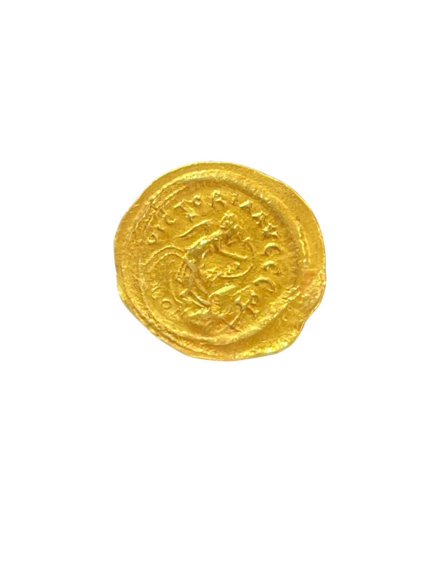 Roman Empire Valentinian I? (AD 364-375) Gold Solidus. Depicts a bust of the emperor and a winged figure with a bow and arrow. Approx 20 mm. Weight 2.2g.