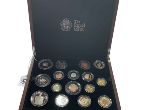 Royal Mint 2013 UK Premium Proof 16 Coin Set with case.