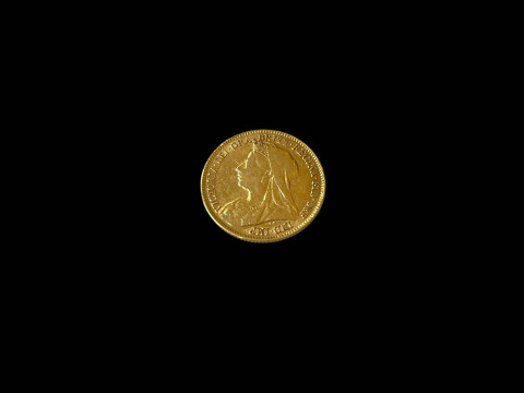 Victoria gold half sovereign, 1898. thumbnail