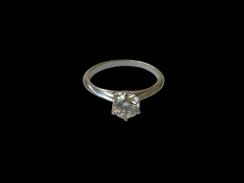 Rox platinum 0.5 carat diamond solitaire ring, size U.