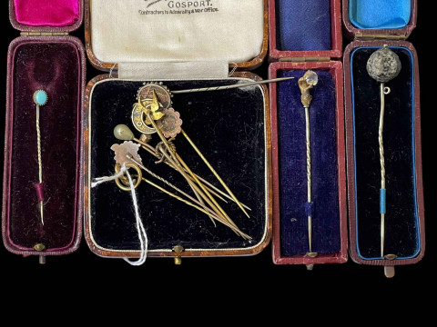 Collection of various stick pins.