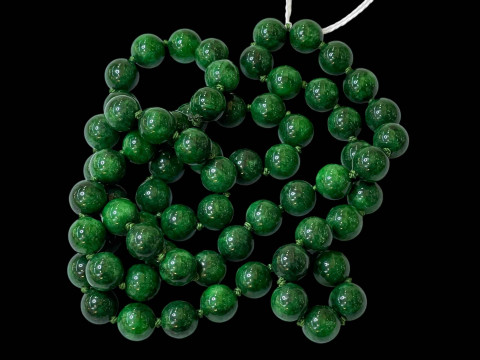 Jade style bead necklace.