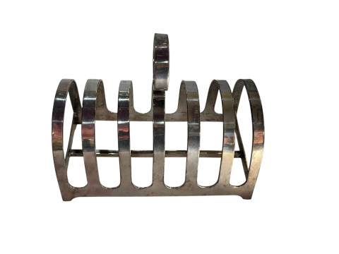 Seven bar silver toast rack, Birmingham 1921.