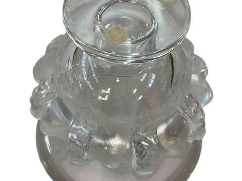 Lalique Dampierre sparrow vase of Campana form, 12cm. thumbnail