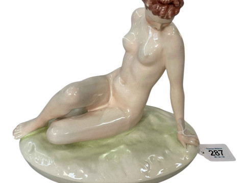 Royal Dux nude figure, 23cm.