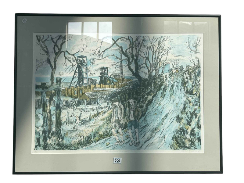 Tom McGuinness 92, The Allotments, Easington, limited edition print, signed, titled and numbered 182/200 in the margin, 63.5cm by 82.5cm, including frame *ARR (Artists Resale Royalty Charge) may apply to this lot*.