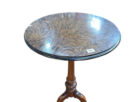 Victorian mahogany fold top tea table on pedestal quadriform base and...