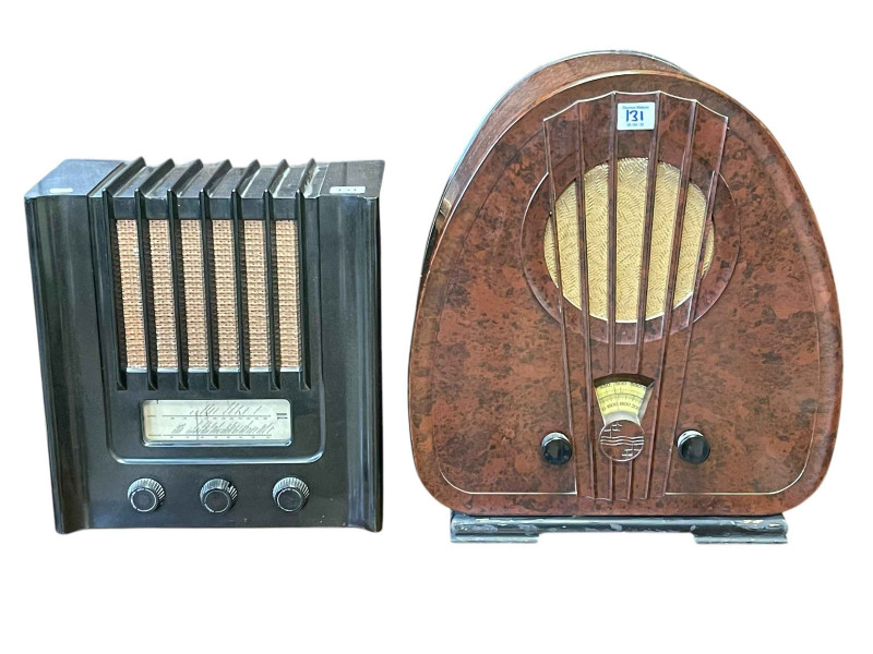 Two vintage radios including Murphy Radio Ltd type SAD 94L and a Philips Radio Super Inductance.