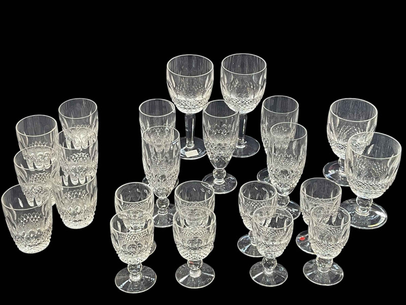 Part suite of Waterford Crystal 'Colleen' glass (51) including liqueur, Sherry, Port, etc.