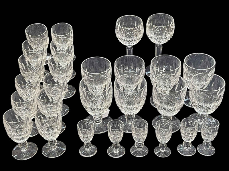 Part suite of Waterford Crystal 'Colleen' glass (51) including liqueur, Sherry, Port, etc.