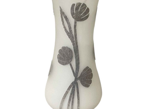 Okra vase, 19cm high.