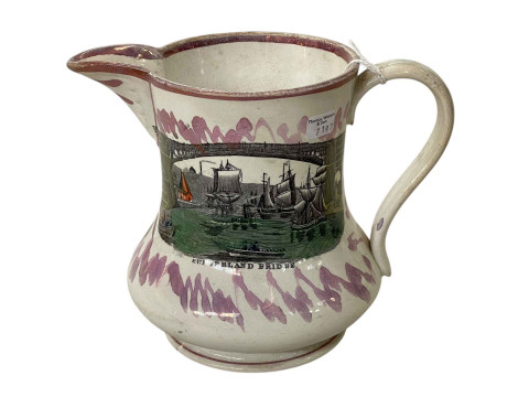 Sunderland lustre jug, 16cm high. thumbnail