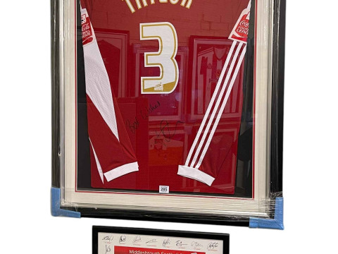 Andrew Taylor signed Middlesbrough shirt. Together with a facsimile signed...