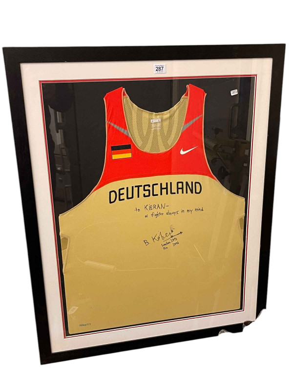 Framed Deutschland Birgit Kober training vest, Rio 2016.