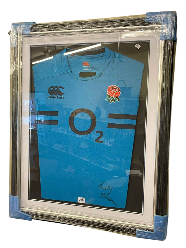 England Women's Rugby training shirt. Signed and donated by England World Cup winning captain Katy McLean.