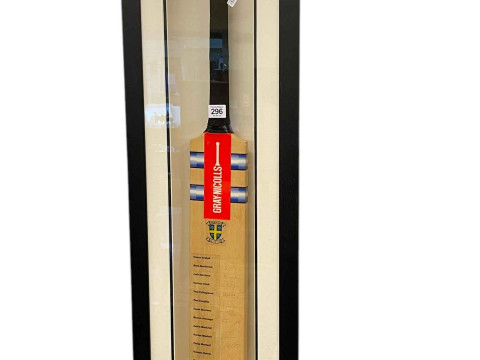 Durham CCC cricket bat signed by senior players. Donated by Joel Brannigan...