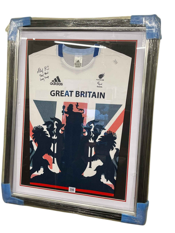 Rio 2016 Team GB Athlete T-Shirt. Signed and donated by Stef Reid, paralympic and world championship medallist.
