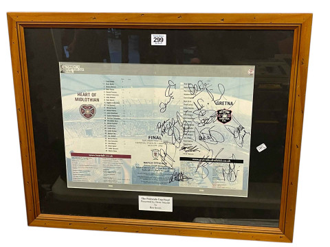 Scottish football signed programme insert 'Heart of Midlothian v Gretna'...