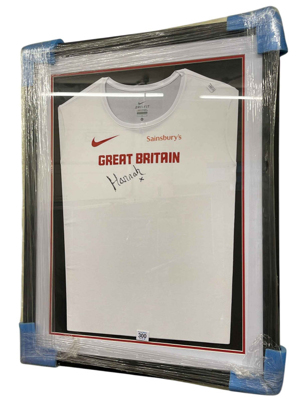 GB Athletics training shirt. Signed and donated by multi paralympic and world medallist Hannah Cockroft.
