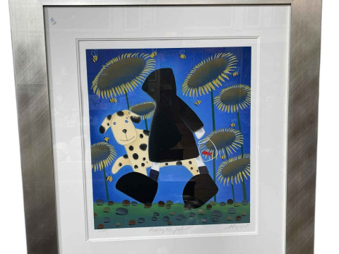 Mackenzie Thorpe, Walking the Fish, limited edition print, signed, titled...