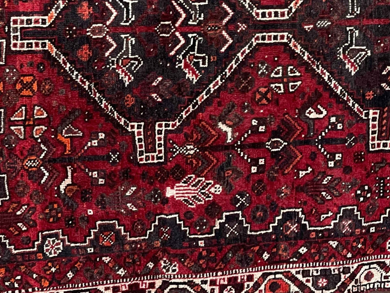 Early 20th Century Persian Shiraz carpet 2.34 by 1.45.