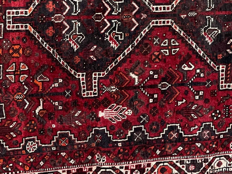 Early 20th Century Persian Shiraz carpet 2.34 by 1.45. thumbnail