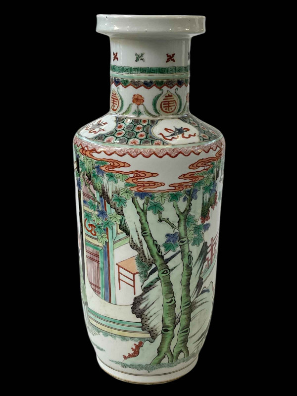 Large Chinese porcelain vase with figure decoration, 45cm.
