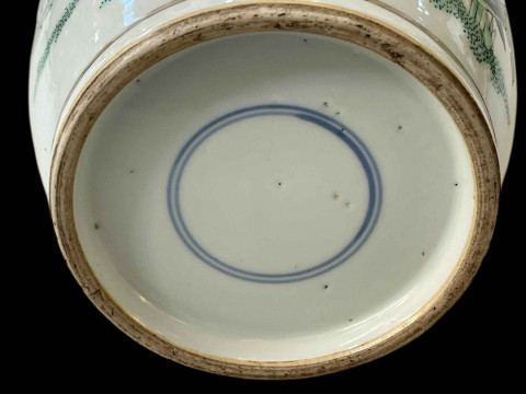 Large Chinese porcelain vase with figure decoration, 45cm. thumbnail