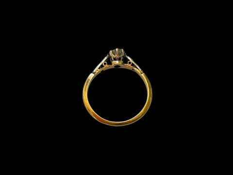 18ct gold ring with 0.25ct diamond. thumbnail