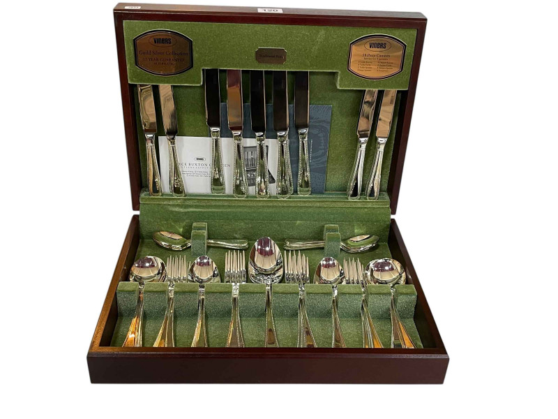 Viners Guild Silver Collection canteen of cutlery.