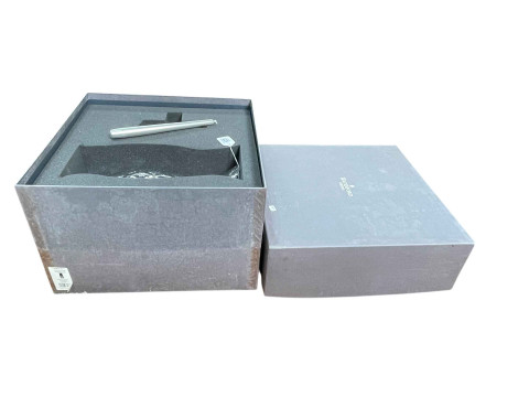 Waterford Dublin Bay Lighthouse Hurricane candle holder with box, 41cm with stand. thumbnail
