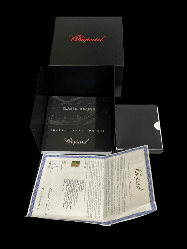 Chopard 1000 Miglia Grand Tourismo wristwatch with box and papers.