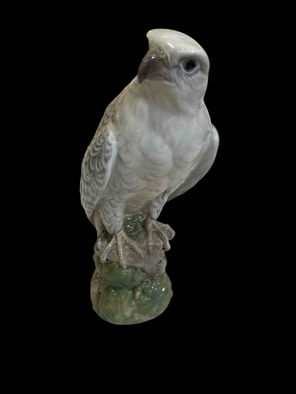 Royal Copenhagen figurine of an Icelandic Falcon designed by Peter Herold, No 1661, 39.5cm.
