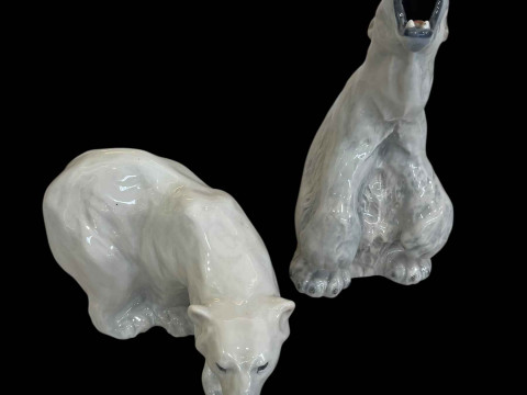 Royal Copenhagen figurine of a Polar Bear Walking, model No 1137, and...