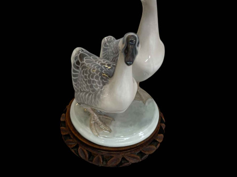 Royal Copenhagen figurine of a pair of Chinese Geese designed by Peter...