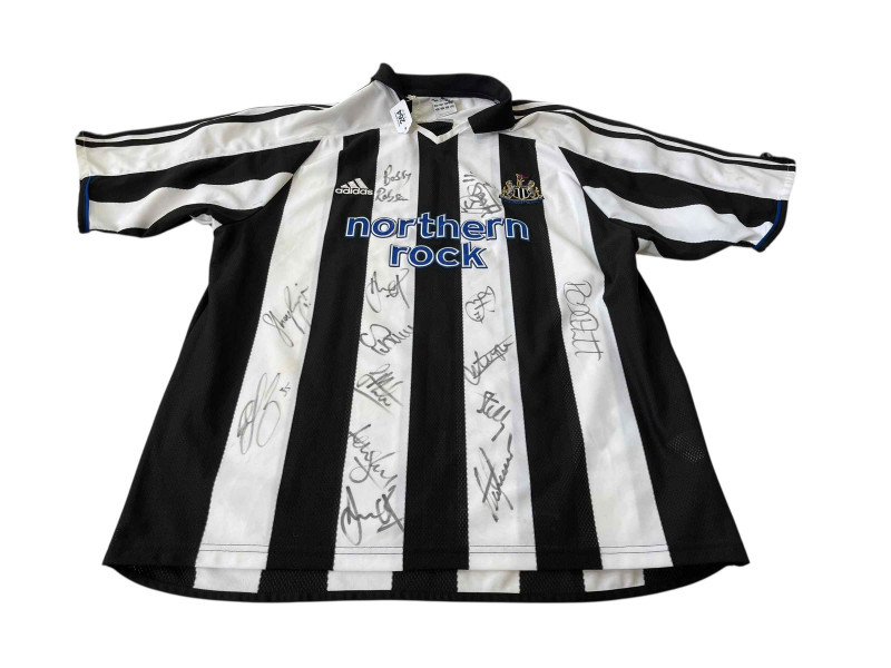 Signed Newcastle Football shirt including Bobby Robson.