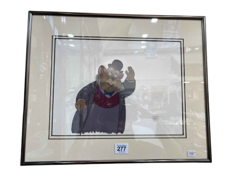 Disney animated character cel, The Great Mouse Detective, with COA and...