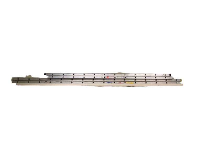 Two pairs aluminium double extension ladders.