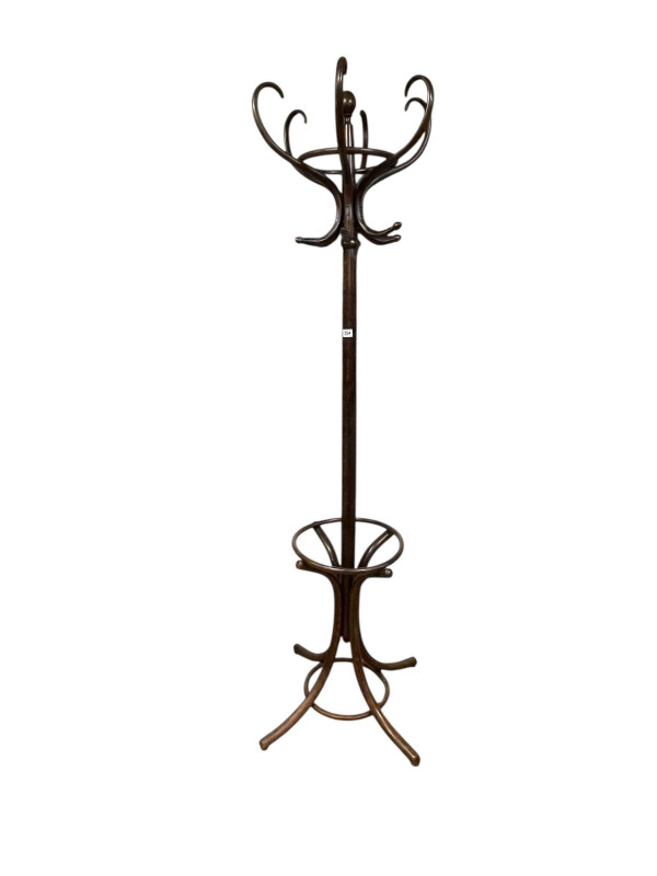Bentwood hat and coat stand, 201cm.
